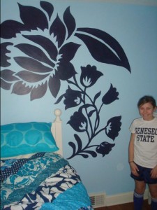 Reghans bed with her