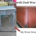 Making a glaze dark wax old violet
