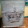 Louis Blue Dresser with Dark Wax Crown