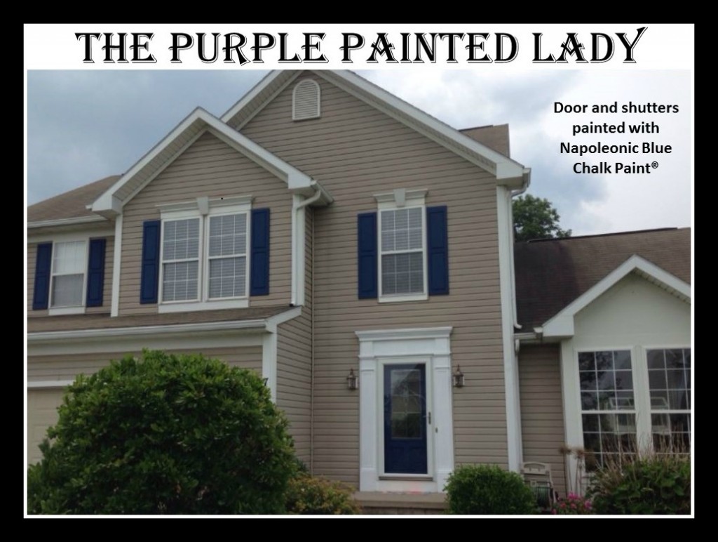 Napoleonic Blue pic Lus back door Chalk Paint The Purple Painted Lady