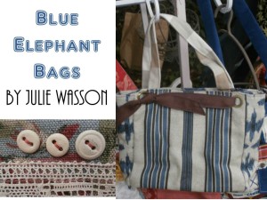 Blue Elephany Bags by Julie Wasson