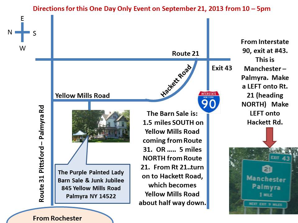 Map to the sale with correct directions