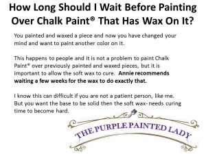 Painting Over Chalk Paint and Wax