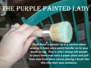 wax brush chalk paint transfer