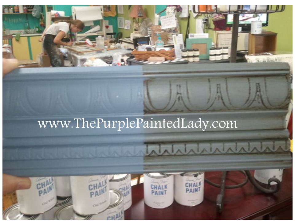 Chalk paint with antiquing wax. Waverly chalk paint