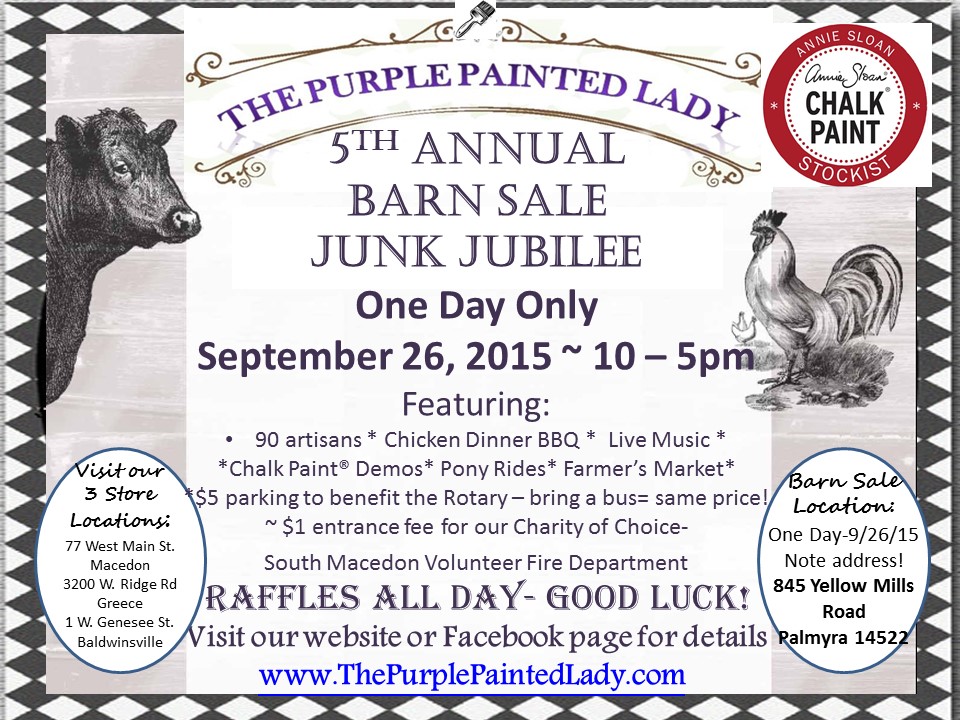 Barn Sale 2015 Chalk Paint Logo The purple Painted Lady