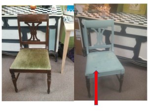 Painted Chair seat FABRIC