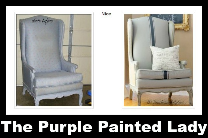 The Purple Painted Lady Before and After painted chairs Chalk Paint annie sloan