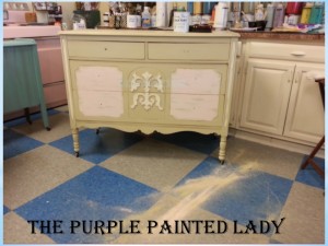 Versailles Antoinette dresser The Purple Painted Lady with dust