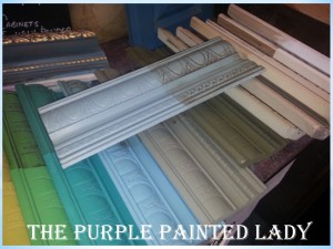 Duck Egg Blue on top of provence Olive chateau grey Sample boards Chalk Paint The Purple Painted Lady