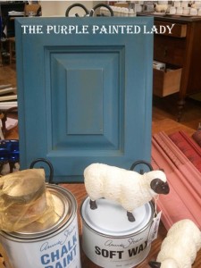 Olive and Aubusson Blue cabinet
