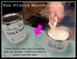The Purple Painted Lady CARBON stain 3Getting wax carbon table