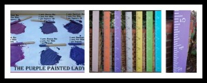 PicMonkey Collage The Purple Painted Lady Aimee Crawford Custom Purple Growth Chart Chalk paint