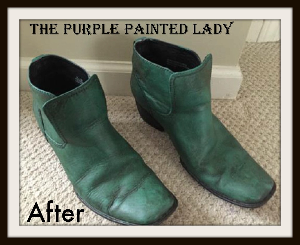 chalk paint on leather  The Purple Painted Lady