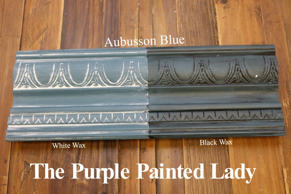 The Purple Painted Lady Aubusson Blue Chalk Paint Annie Sloan Black White Wax