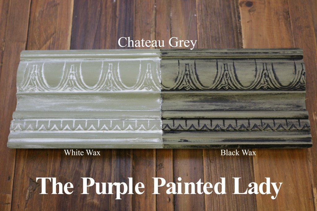 The Purple Painted Lady Chateau Grey Chalk Paint Annie Sloan Black White Wax