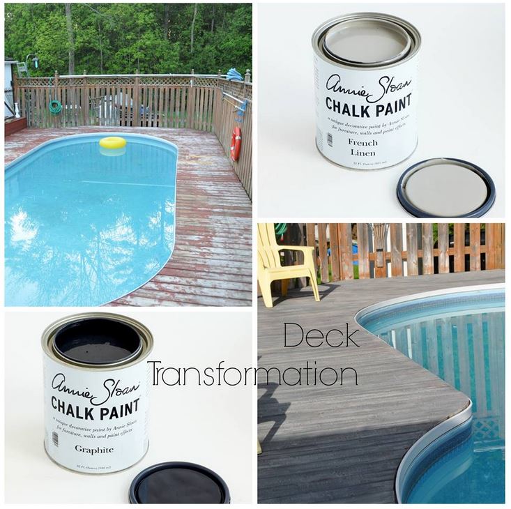 The Purple Painted Lady Deck Pool Transformation Chalk Paint Annie Sloan Freeman