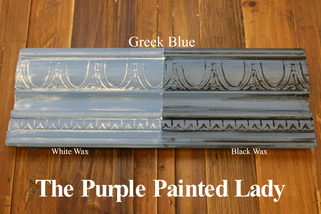 The Purple Painted Lady Greek Blue Chalk Paint Annie Sloan Black White Wax