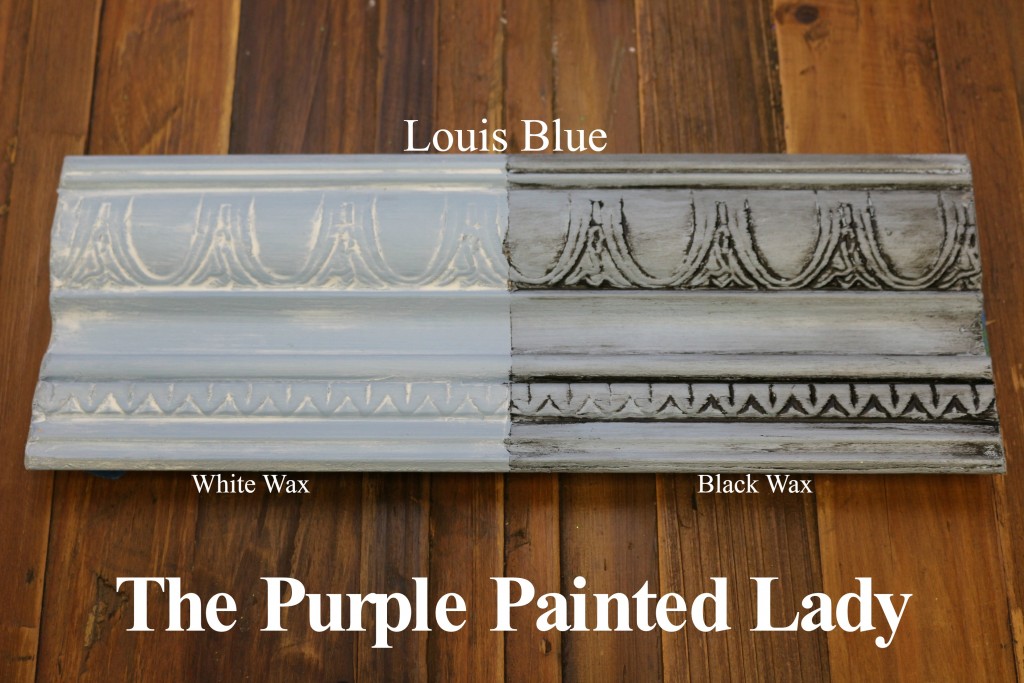 The Purple Painted Lady Louis Blue Chalk Paint Annie Sloan Black White Wax