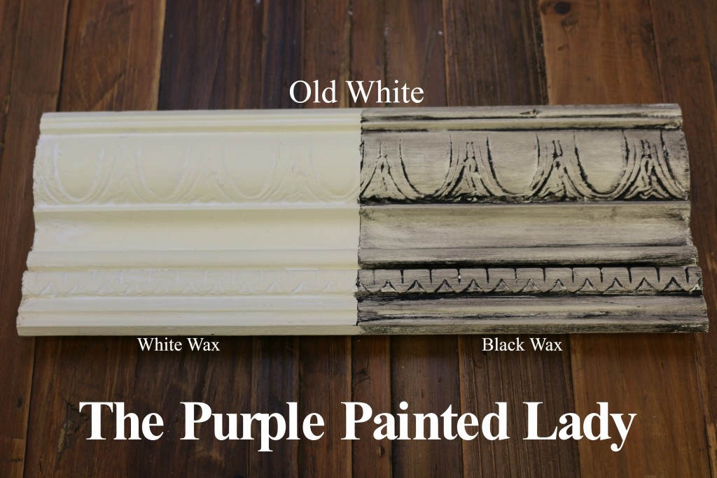 The Purple Painted Lady Old White Chalk Paint Annie Sloan Black White Wax