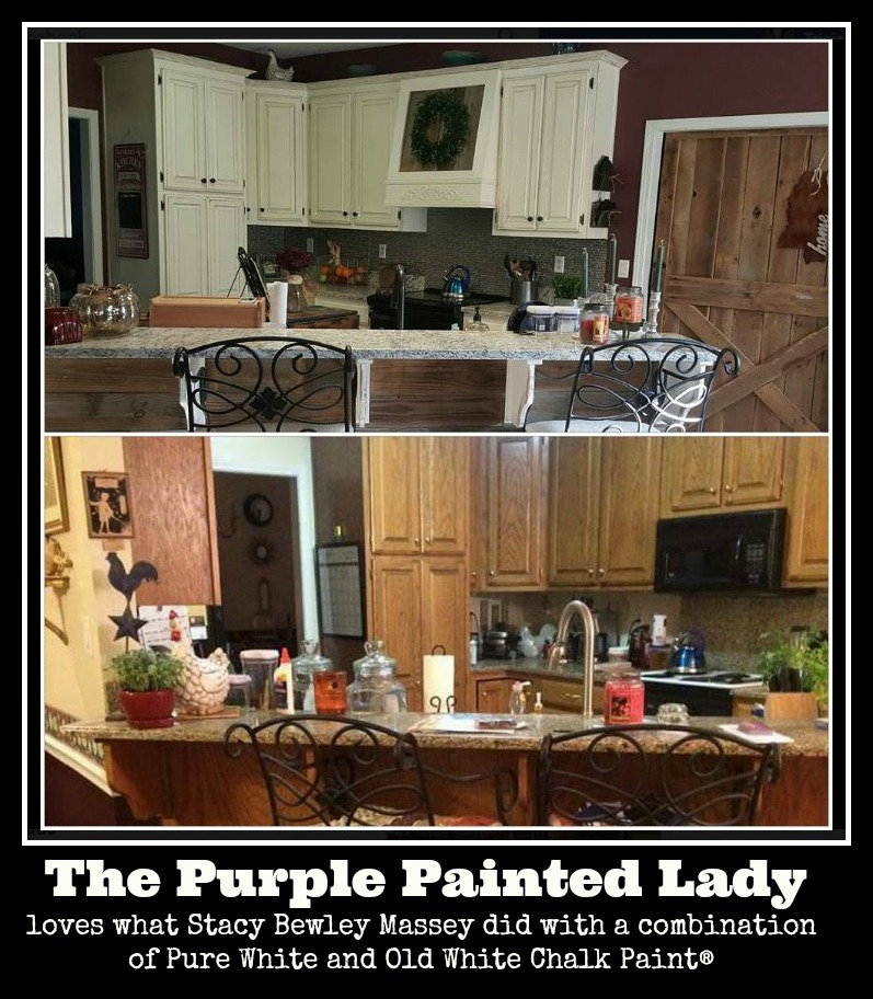 The Purple Painted Lady Painted Kitchen Before after Stacy Bewley Massey 2