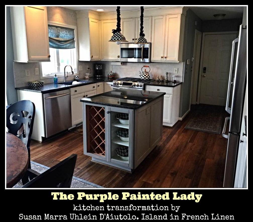 The Purple Painted Lady Susan Marra Uhlein D'Aiutolo Kitchen Chalk Paint French Linen Island