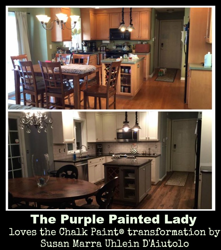 The Purple Paited Lady Chalk Paint Susan Marra Uhlein D'Aiutolo Kitchen Cabinets before after 2