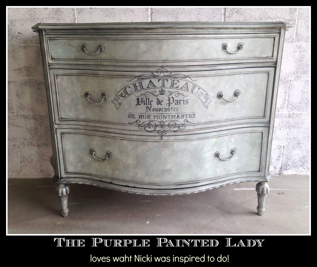 The Purple Painted Lady General Finishes Glaze High Performance Chalk Paint Nicki whole dresser
