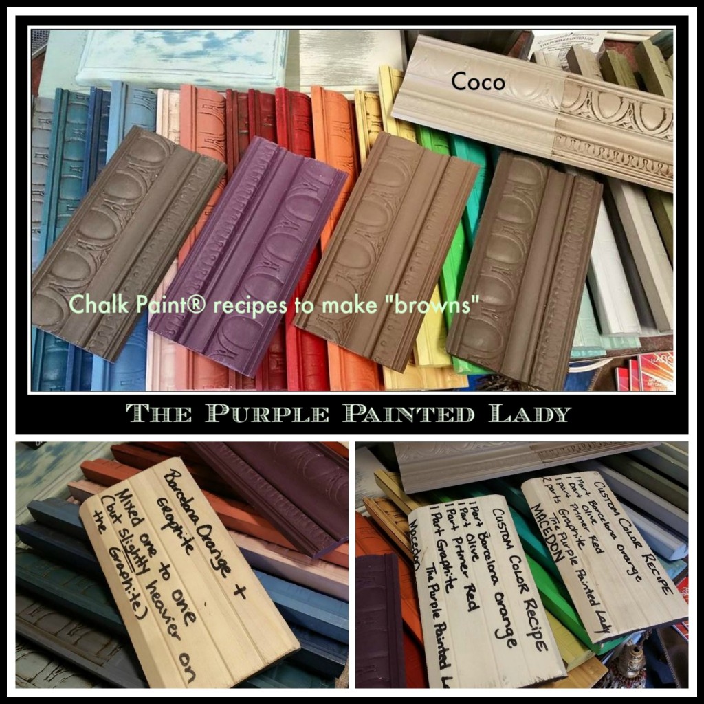 The Purple Painted Lady Custom Borwn Chalk Paint Annie Sloan Recipe Collage