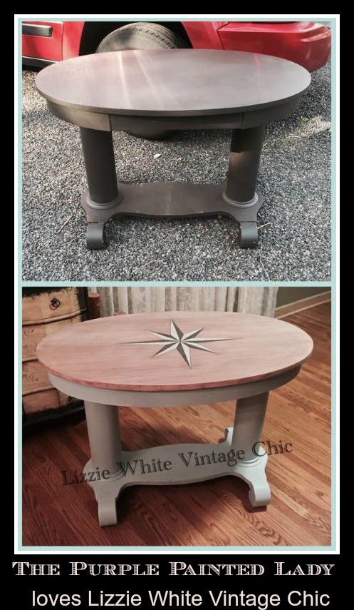 The Purple Painted Lady Lizzie White Vintage Chic Before and after