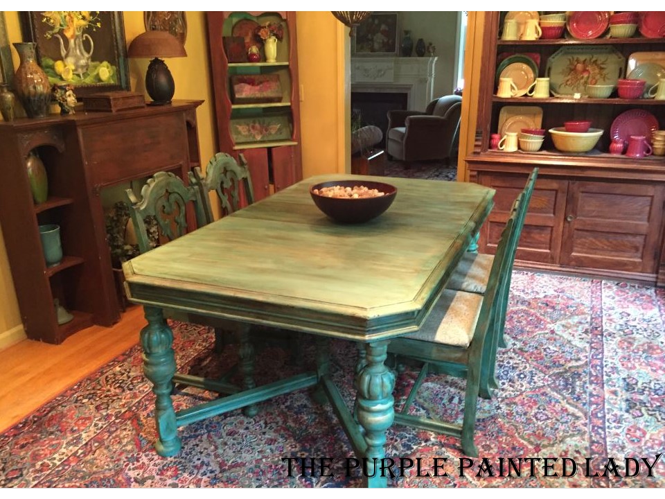 Florence Provence Chalk Paint The purple Painted Lady Indigo Tones Dining table Kerry