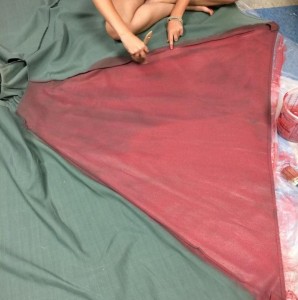 The Purple Painted Lady Patio Umbrella Primer Red In Process 2