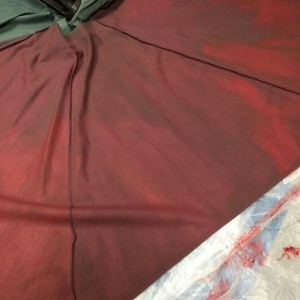 The Purple Painted Lady Patio Umbrella Primer Red In Process