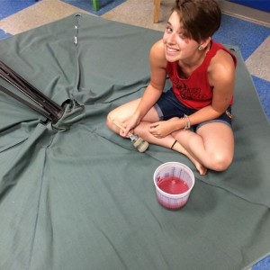 The Purple Painted Lady Patio Umbrella Primer Red In Process Courtney