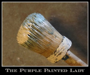 The Purple Painted Lady small Annie sloan Chalk Paint brush domed top