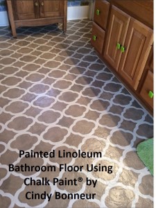 Painted Linoleum Floor bathroom Annie Laquer The Purple Painted Lady Chalk Paint