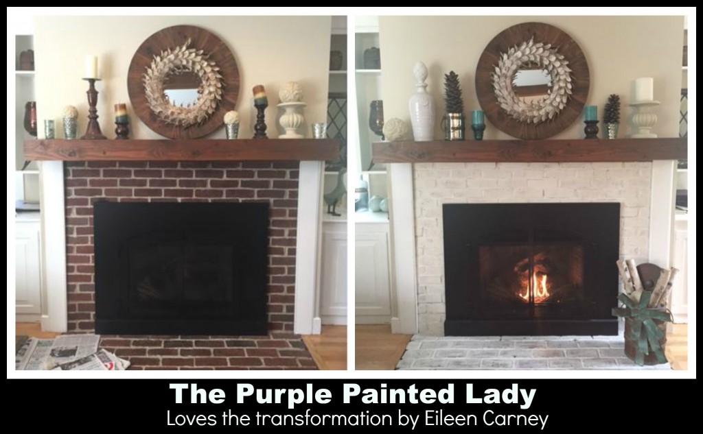 The Purple Painted Lady Eileen Carney Fireplace