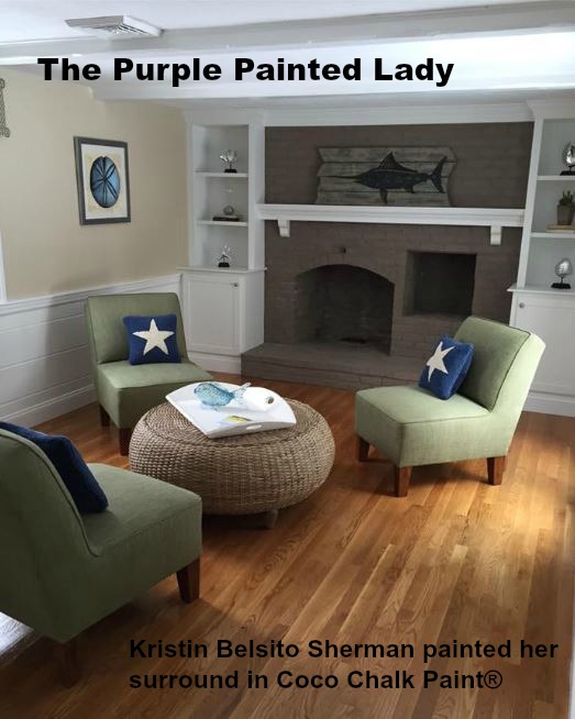 The Purple Painted Lady Fireplace Coco Chalk Paint Kristin Belsito Sherman