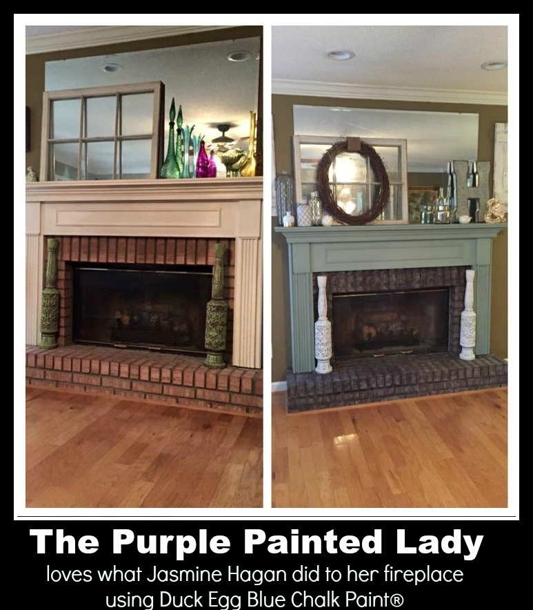 The Purple Painted Lady Jasmine Hagen Fireplace Duck Egg Chalk Pant Annie Sloan
