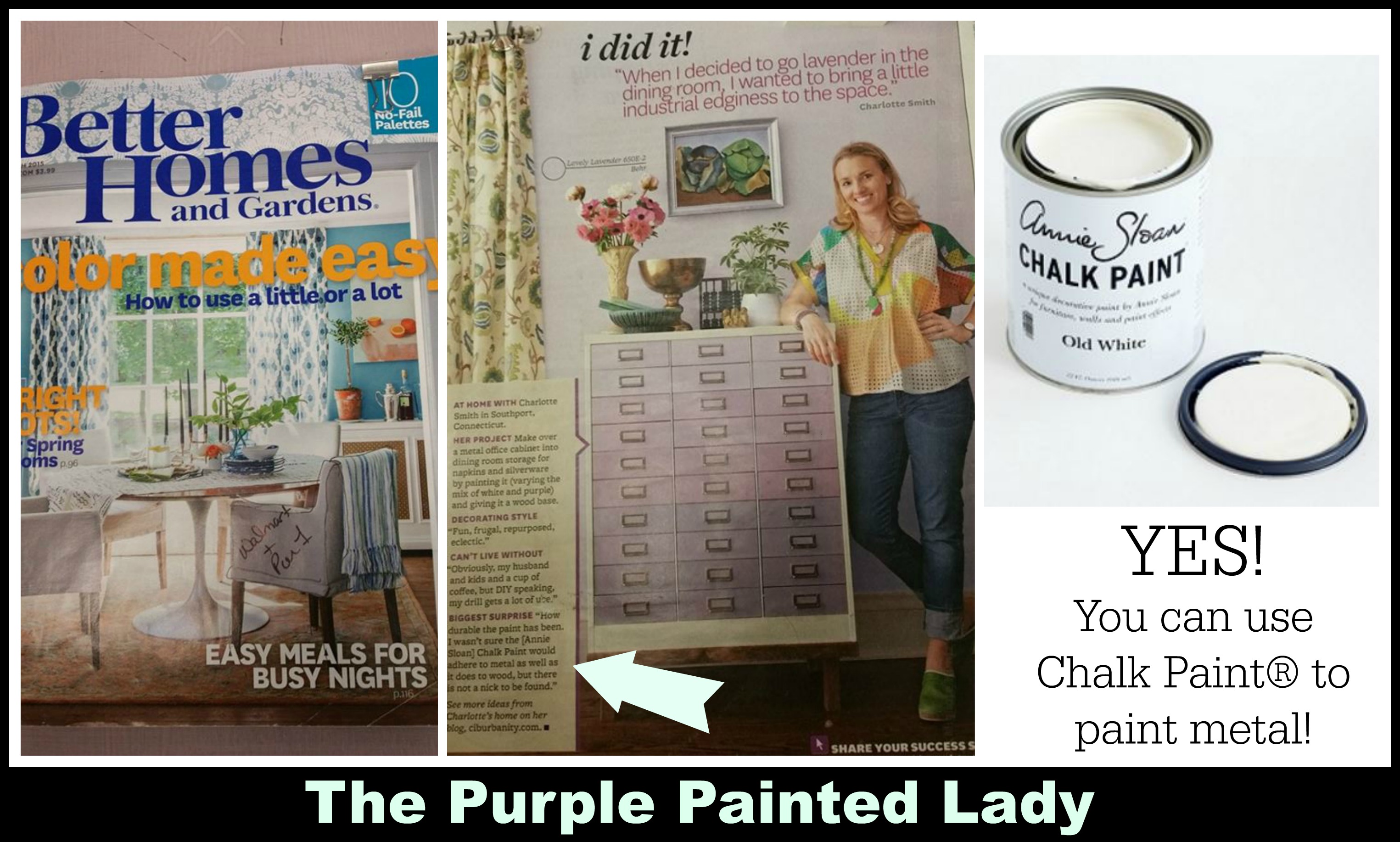 The Purple Painted Lady Painting Metal Chalk Paint Better Homes and Gardens