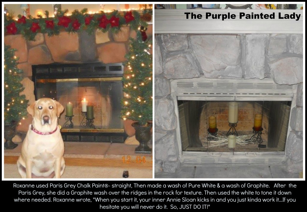 The Purple Painted Lady Roxanne Serritos Fireplace Paris Grey Chalk Paint