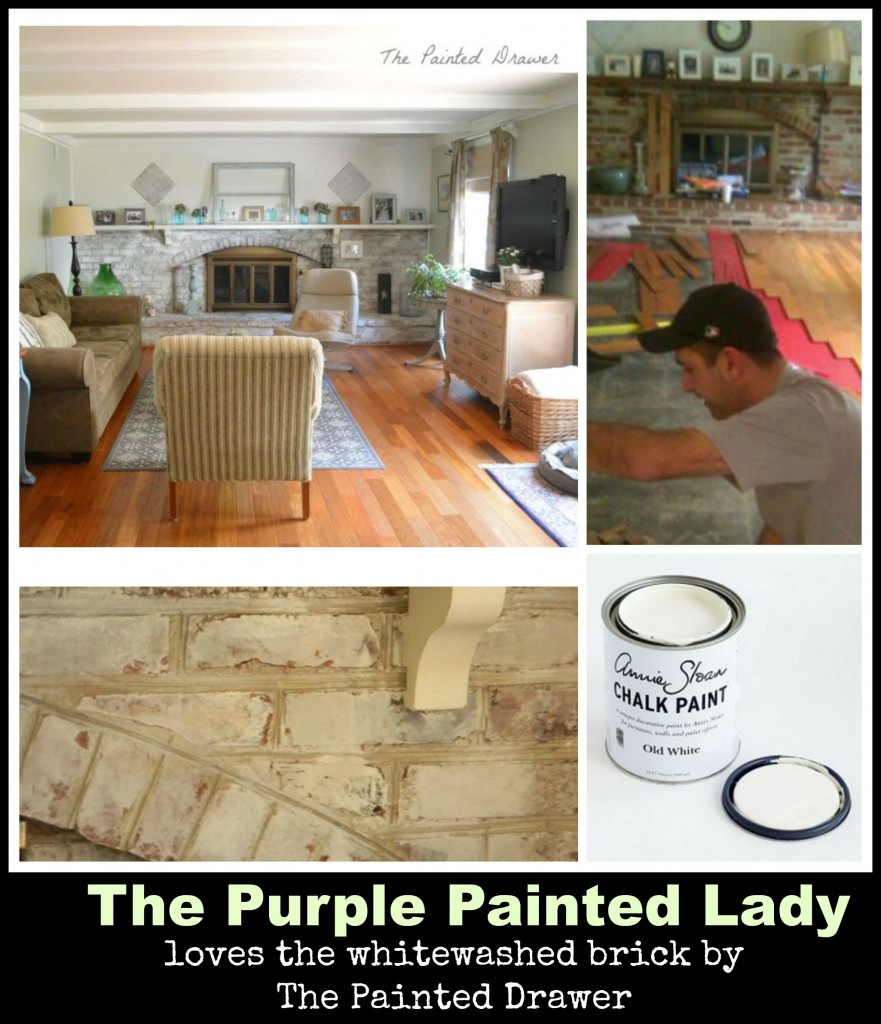 The Purple Painted Lady Whitewashed Old White Brick The Painted Drawer