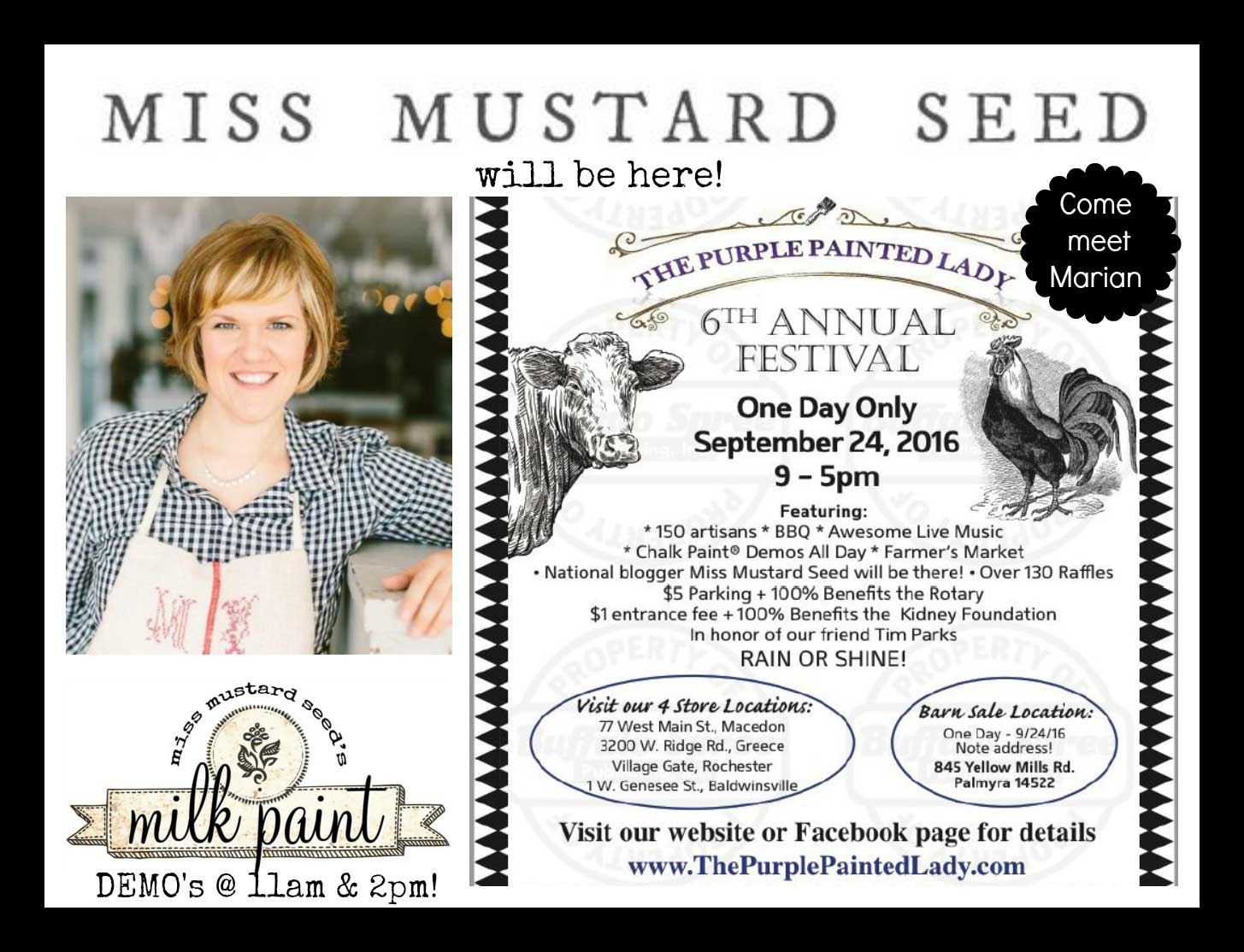 Miss Mustard Seed Milk Paint The Purple Painted Lady Barn Sale 2016 PR