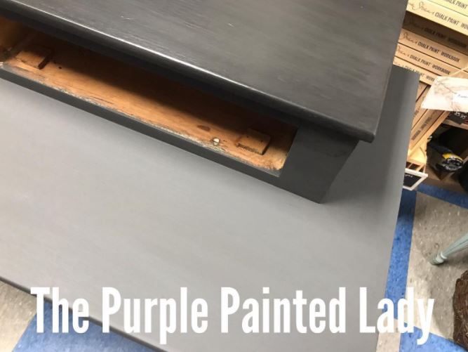 The Purple Painted Lady - Two coats of Graphite Chalk Paint® by