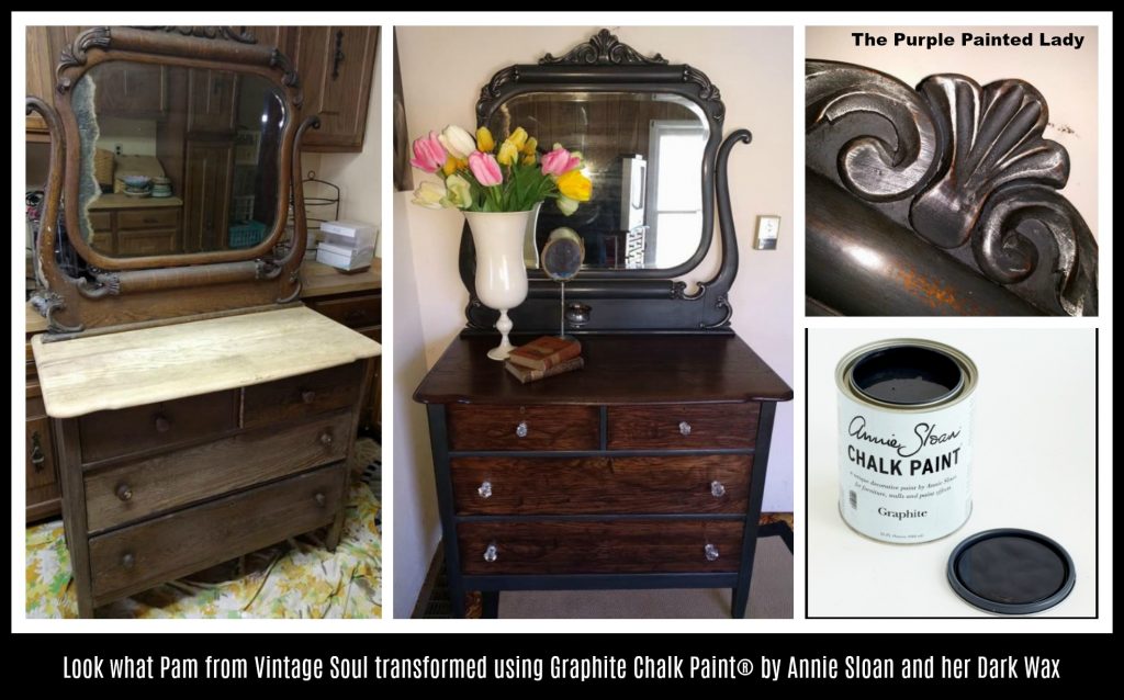 The Purple Painted Lady - Two coats of Graphite Chalk Paint® by