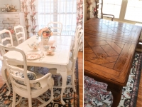 Dining Table painted in Old White Chalk Paint by Annie Sloan