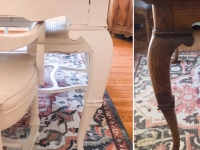 Dining Table painted in Old White Chalk Paint by Annie Sloan