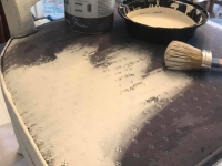 Dining Table painted in Old White Chalk Paint by Annie Sloan