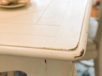 Dining Table painted in Old White Chalk Paint by Annie Sloan