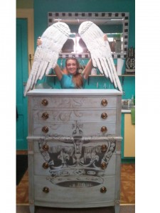 purple painted furniture